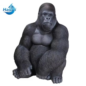 Escultura de Chimpancé Simulada Hecha a Mano, Ecológica, de Fibra de Vidrio, para Navidad, Exteriores, Zoológicos, Áreas Escénicas, Parques, Animal Grande de Color Blanco - Product Image 6