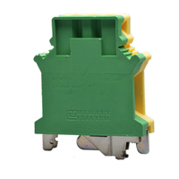 Grand courant 16PE AWG 12-4 Type de vis mise à la terre en cuivre connecteur de fil terrestre borniers de Rail Din