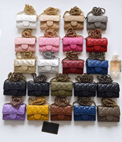 Sac de téléphone portable en cuir léger de luxe avec bandoulière chaîne détachable, étui portefeuille bandoulière pour femme