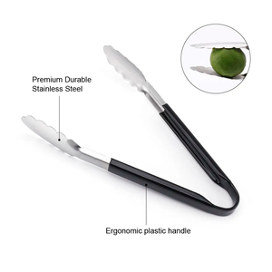 Ensemble de pinces de cuisine en acier inoxydable avec embouts en silicone pour ustensiles de cuisson antiadhésifs, pinces de barbecue élégantes et robustes - Product Image 4