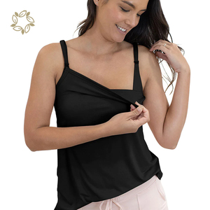 Débardeur de maternité en bambou, haut d'allaitement durable, chemisier de maternité écologique, sans manches, <span class=keywords><strong>t</strong></span>-shirts pour femmes enceintes - Product Image 5