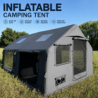 Carpa inflable de lujo con protección UV de tela Oxford para 4-8 personas, carpa de techo para acampar al aire libre en familia.
