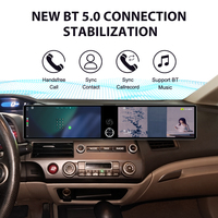 ZWNAV Pantalla LCD Dual de 12.3 Pulgadas para Honda Civic 2006-2011, Reproductor Multimedia con Reproductor de CD, Conexión USB, Navegación GPS