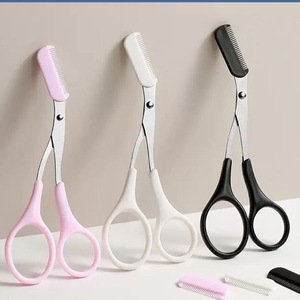 Yimeisen Eyebrow Trimmer With Comb Stainless Steel Plastic Rounded Tip For Women Beauty Makeup Tools - Product Image 1