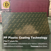 Panneau de contreplaqué vert recouvert de film PP 18 mm, imperméable, avec colle WBP, pour la construction
