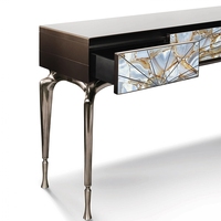 Designer italien Visionnaire table console de luxe pour salon en pierre d'agate meuble TV meuble décoratif