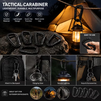 Molle Carabiner Clip Tactical Carabiner Hook Fast Spring Hard Hook Buckle D-Clip for Molle Webbing Additions Backpack Accessory