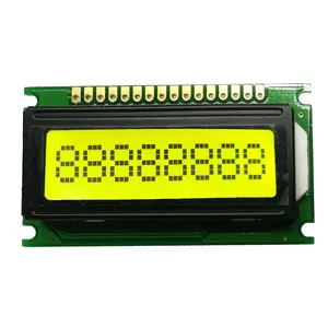 Écran lcd personnalisé 8x1, module 0801 lcd, alphabet, jaune, vert, 10 pièces