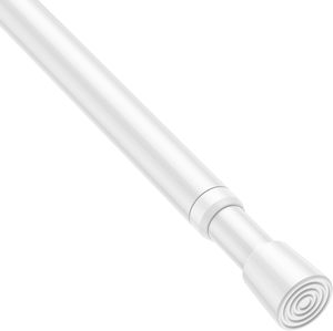 Tringles à rideaux à ressort 28-45 pouces, diamètre 5/8 pouce, blanches, <span class=keywords><strong>sans</strong></span> <span class=keywords><strong>perçage</strong></span>, réglables et extensibles - Product Image 1