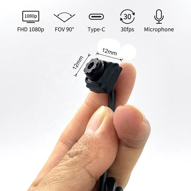 DIY 720P 1080P 12x12mm Micro Size Smallest Type-c Android Phone External Camera With Audio
