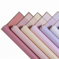 Kertas Pembungkus Mewah Tahan Air Berlapis Ganda Tebal Desain Bunga Berbingkai Emas, Dapat Didaur Ulang, Kertas Kerajinan Matte