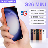 Nuevo Teléfono Inteligente S26 Ultra Mini 5G Android 2026, 12GB+512GB, 4.0'', 64MP, 4000mAh, Desbloqueado Global
