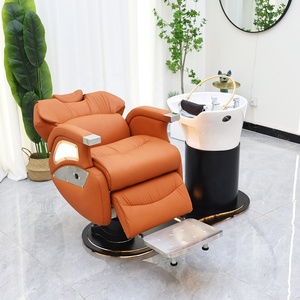 Tempat tidur sampo rotasi elektrik keramik Modern, untuk <span class=keywords><strong>Salon</strong></span> Spa Profesional, peralatan cuci rambut kecantikan mudah dibersihkan - Product Image 2