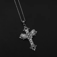 Grand pendentif collier chauve-souris, style victorien gothique, filigrane floral, excellent cadeau pour elle, amulette de protection