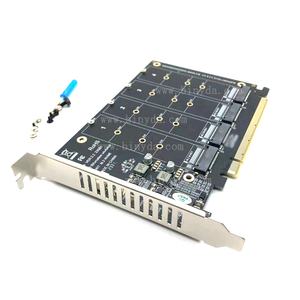 4 puertos <span class=keywords><strong>M</strong></span>.2 NVME SSD a tarjeta de expansión de lector PCIE X16 4X32Gbps - Product Image 4