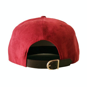 Custom Embroidery <b>Flat</b> Brim Structured Leather Strap Back Adjustable 6 Panel High Profile Structured Suede Snapback Hat <b>Cap</b> - Product Image 4