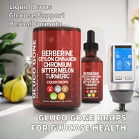 Gouttes Liquides Tout-en-un pour Renforcer l'Immunité : Cannelle de Ceylan, Berbérine, Extrait de Melon Amer, Chrome et Curcuma