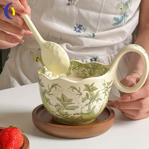 High Quality Ceramic Dinnerware <b>Set</b> Includes <b>Mug</b> and Spoon for Coffee and Tea - Product Image 2