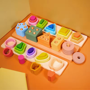 Dropshipping Shopify Blocs de tri de formes Montessori en bois, jouet éducatif pour l'apprentissage précoce de la reconnaissance des formes - Product Image 5