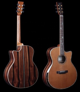 HM750GSC Himor Brand, alta qualità 40 pollici di taglio in legno massello chitarre acustiche, chitarra Folk - Product Image 1