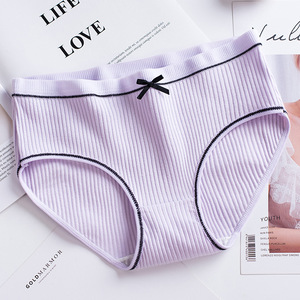 Culottes en coton confortables et abordables pour femmes, coupe bikini taille mi-haute, style hipster, sous-vêtements féminins en coton - Product Image 6