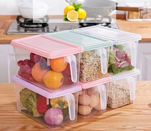 キッチン収納ボックス冷蔵庫オーガナイザープラスチック製透明ケースヘルメティック容器,食品冷凍ホーム用 - Product Image 4