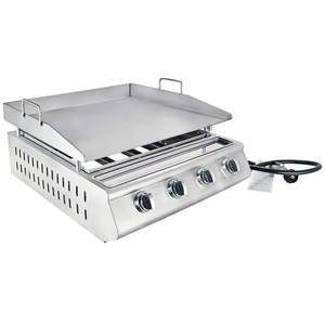 Grill à <span class=keywords><strong>gaz</strong></span> de table robuste GPL 2025 avec <span class=keywords><strong>plancha</strong></span> en acier inoxydable à quatre brûleurs pour usage commercial et domestique - Product Image 1