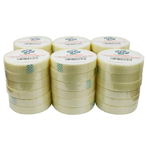 50Mm Nhiệm Vụ Nặng Nề Cường Độ Cao Gia Cố Polyester Nóng Chảy Duy Nhất Hai Mặt Băng Cassette <span class=keywords><strong>Filament</strong></span> Bao Bì Niêm Phong Băng Đóng Băng - Product Image 2