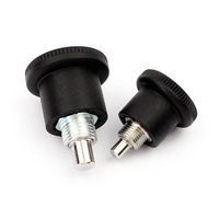 Piston d'indexage en acier inoxydable M6 M8 M10, personnalisé OEM, avec bouton noir, mini-piston d'indexage, corps en acier inoxydable, broches d'indexage