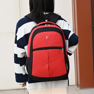 Oxford Cloth Backpack 16 Inch Laptop Compartment Large Capacity School Bag For College Students Unisex Red Blue Black Solid - Product Image 1