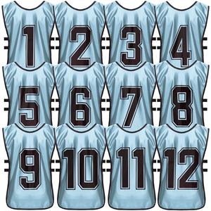 Omkeerbaar Genummerd Voetbalteam Oefenvesten Volwassen Kinderen Centen Met Riem Polyester Materiaal Voor Scrimmage Training - Product Image 2