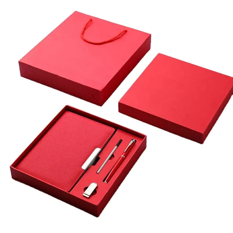 Ucuz toplu deri ciltli notebooklar hediye seti A5 yüksek kalite lüks özel günlük not defteri gündem PU kapak kalemli not defteri