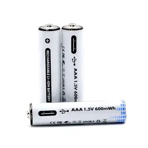 高品质锂离子电池AA AAA C型可充电电池600mWh 1.5V锂电池USB aaa aa电池