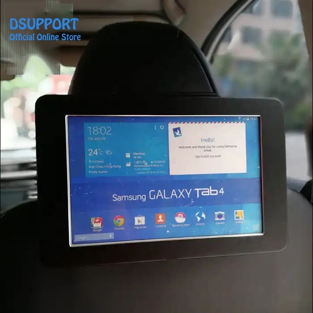 Taxi Cab Headrest Tablet Stand for iPad Air 1/2 Pro 9.7/2017 Anti-Theft Aluminium Security Lock Case Suitable