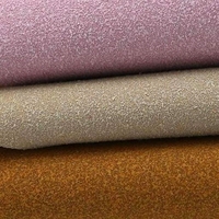 Tissu en velours de cuir de vachette de haute qualité 1,5 mm, cuir synthétique PU floqué résistant à l'abrasion pour matériaux de chaussures