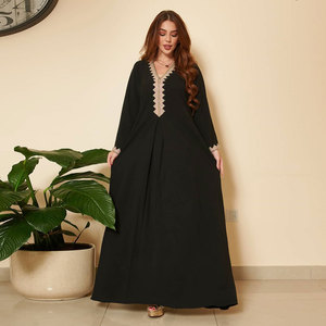 Truyền thống phong cách dân tộc của phụ nữ hồi giáo Dresses với ren Đu lớn abaya & hijab từ Dubai Trung Đông thời trang làm Polyester - Product Image 3