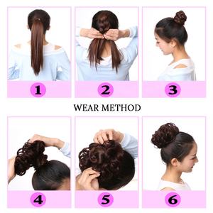 AliLeader – <span class=keywords><strong>Chignon</strong></span> synthétique bouclé pour femmes, accessoire de cheveux de mariage, <span class=keywords><strong>Chignon</strong></span> Donut, Offre Spéciale - Product Image 6