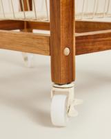 Chariot de rangement mobile à 5 niveaux avec paniers, en bois vintage, avec roulettes, organisateur multi-niveaux pour la maison et la cuisine