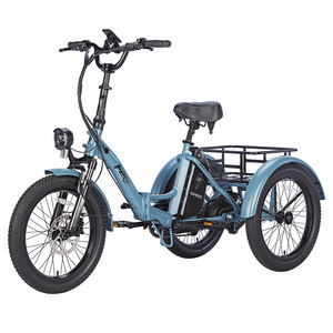 Tricycle pliant 20 pouces, capacité 180 kg, autonomie 110 km, carrosserie ouverte, 48V, trike de fret, moteur 501-800W, CE, 30 km/h - Product Image 2