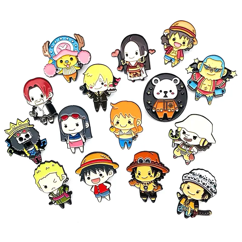 Fabrikant Metalen Zacht Email Leuke Cartoon Karakter Revers Pin Badge Bulk Diverse Kawaii Anime Custom Emaille Pin Voor Hoed