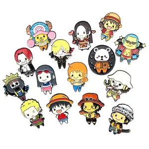 Anime Pins Enamel Manufacturer Metal Soft Enamel Cute Cartoon Character Lapel Pin Badge Bulk Assorted Kawaii Anime Custom Enamel Pin For Hat