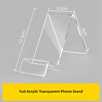 Support de téléphone de bureau en acrylique transparent épaissi, vente en gros d'usine, angle de vision ergonomique, étanche, hauteur réglable, flexible