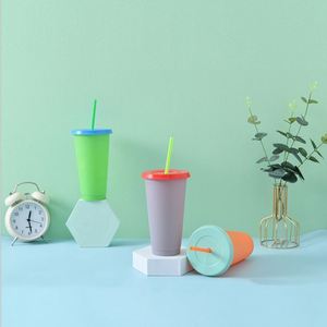 PP Calefacción Color Temperatura Gradiente Sublimación Taza mágica Taza que cambia de color con tapa y pajita - Product Image 2