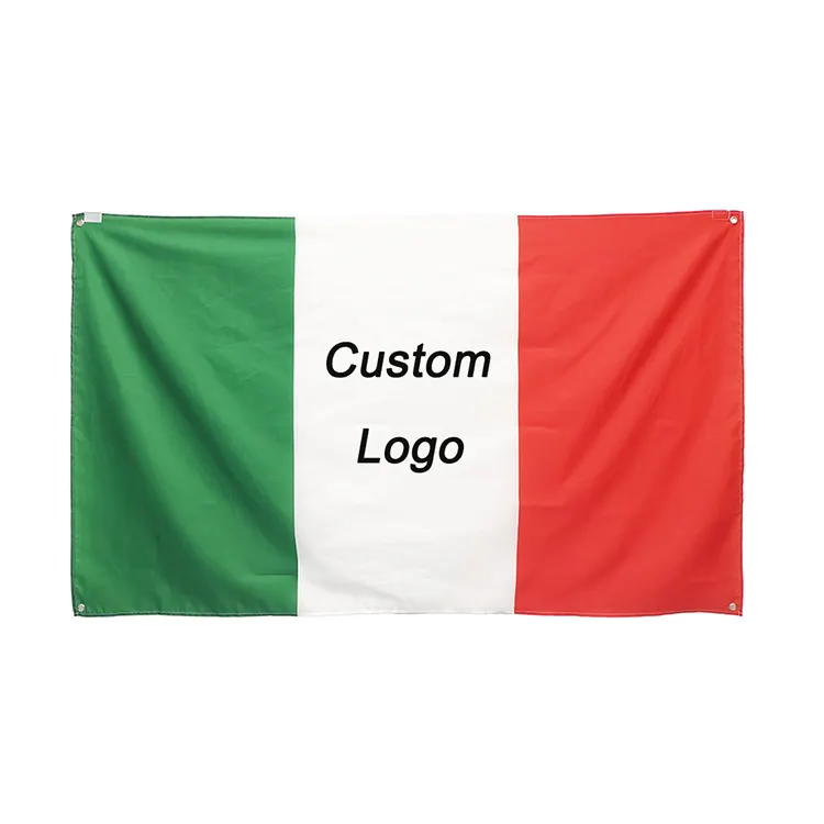 Schnelle Lieferung Benutzer definiertes Logo Digitaler Siebdruck Doppelseitig Polyester 3 X5 Ft Rot Weiß Grün Land Flagge Banner