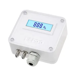 LEFOO LFM11 rs485 4-20ma 0-10V Hvac हवा भट्ठी के लिए डिजिटल प्रदर्शन अंतर दबाव ट्रांसमीटर वेंटिलेशन, साफ कमरे