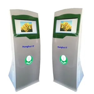 Free Standing Information Touch Screen Kiosk With Thermal Printer