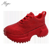 Nouvelles Baskets de Luxe Automne 2026 pour Femme, Modèles Unis avec Strass, Légères, à Lacets, Plateforme, Style Sportif 'Old Dad'