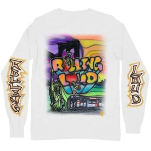 T-shirt unisexe à manches longues imprimé au jet d'encre personnalisé 2026 – Motif graffiti aérographe - Product Image 1