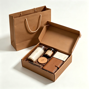 Set de Regalo Empresarial de Cuero de Lujo Personalizado con Cuaderno, Bolígrafo, Vela y Vaso, Caja de Regalo Corporativa Personalizada para Promoción - Product Image 1