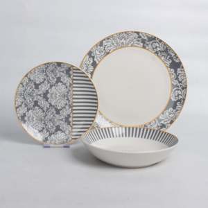 Juego de <span class=keywords><strong>Vajilla</strong></span> de Porcelana Fina de Primera Calidad <span class=keywords><strong>para</strong></span> <span class=keywords><strong>6</strong></span> <span class=keywords><strong>Personas</strong></span>, Precio al por Mayor, Colección de <span class=keywords><strong>Vajilla</strong></span> de Cerámica, Platos y Tazones Elegantes - Product Image 3